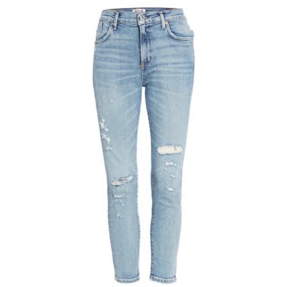 AGOLDE Sophie distressed high rise skinny jeans